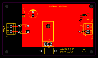 PCB - Alimentation AC/DC 9VAC vers 5VDC pour écran ESP32-CYD